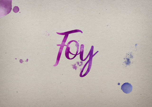 Free photo of Foy Watercolor Name DP