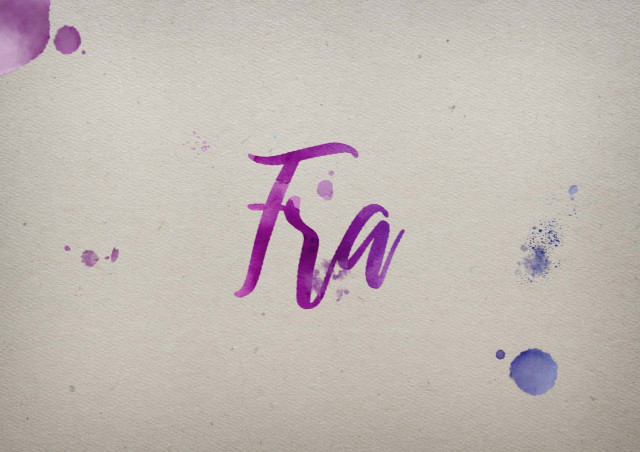 Free photo of Fra Watercolor Name DP