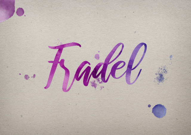 Free photo of Fradel Watercolor Name DP