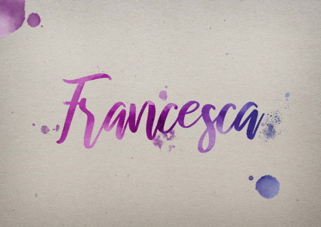 Free photo of Francesca Watercolor Name DP