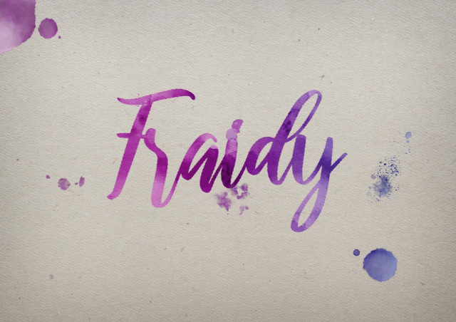 Free photo of Fraidy Watercolor Name DP