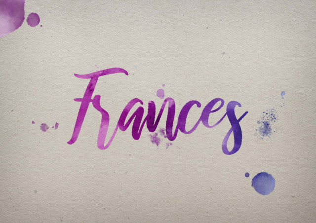 Free photo of Frances Watercolor Name DP