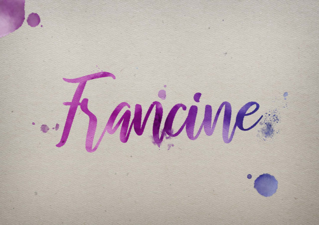 Free photo of Francine Watercolor Name DP