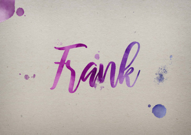 Free photo of Frank Watercolor Name DP