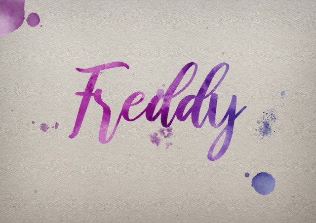 Free photo of Freddy Watercolor Name DP