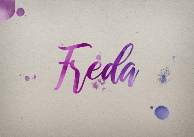 Free photo of Freda Watercolor Name DP