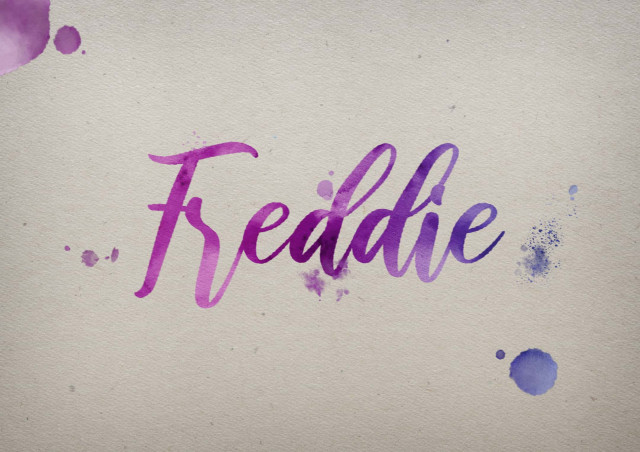 Free photo of Freddie Watercolor Name DP