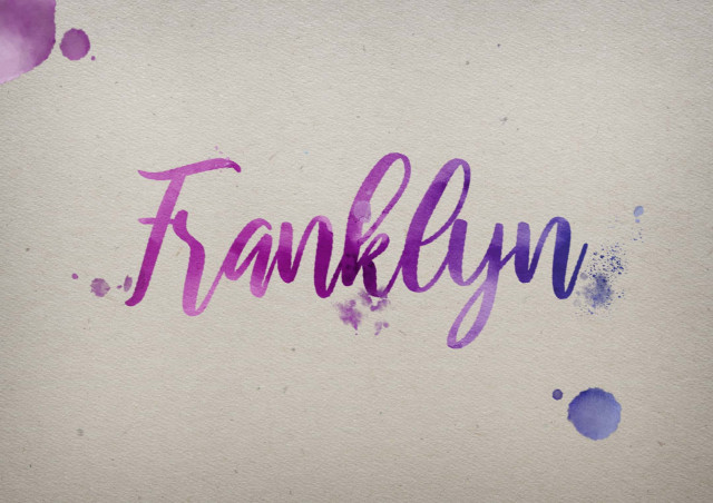 Free photo of Franklyn Watercolor Name DP