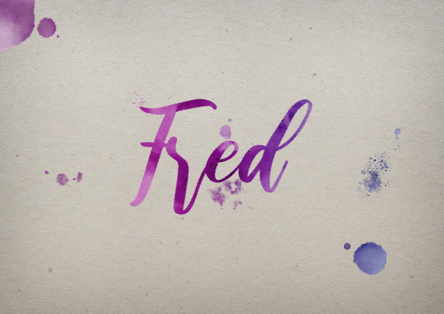 Free photo of Fred Watercolor Name DP