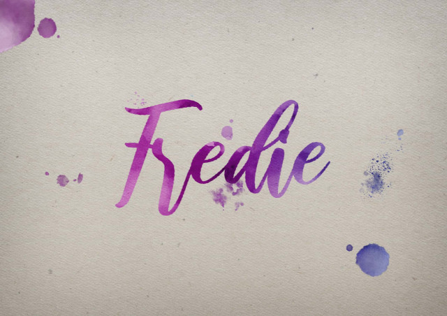 Free photo of Fredie Watercolor Name DP