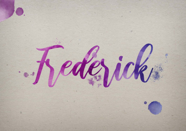 Free photo of Frederick Watercolor Name DP