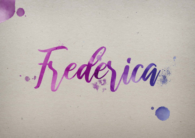 Free photo of Frederica Watercolor Name DP
