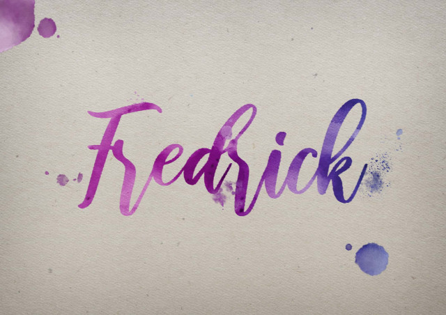 Free photo of Fredrick Watercolor Name DP