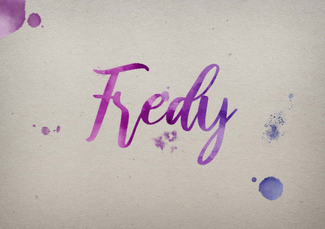 Free photo of Fredy Watercolor Name DP