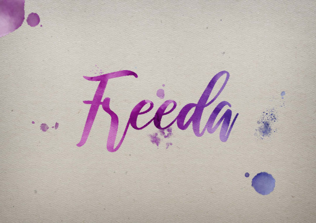 Free photo of Freeda Watercolor Name DP