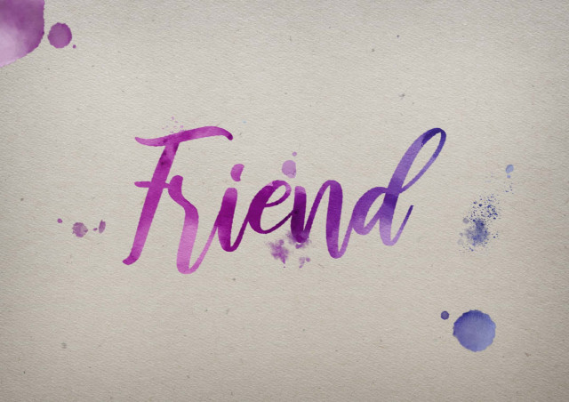 Free photo of Friend Watercolor Name DP