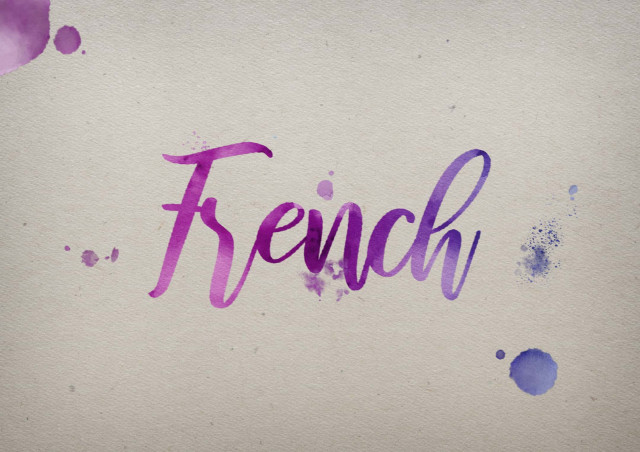 Free photo of French Watercolor Name DP