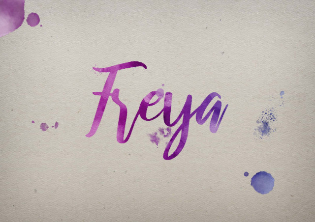 Free photo of Freya Watercolor Name DP