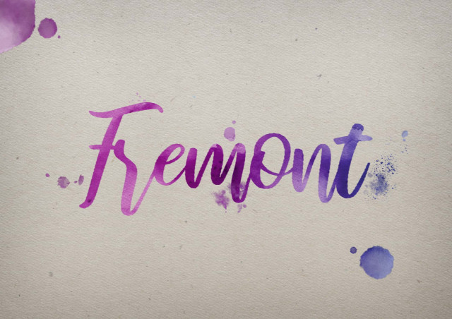 Free photo of Fremont Watercolor Name DP