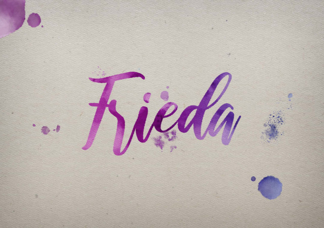 Free photo of Frieda Watercolor Name DP