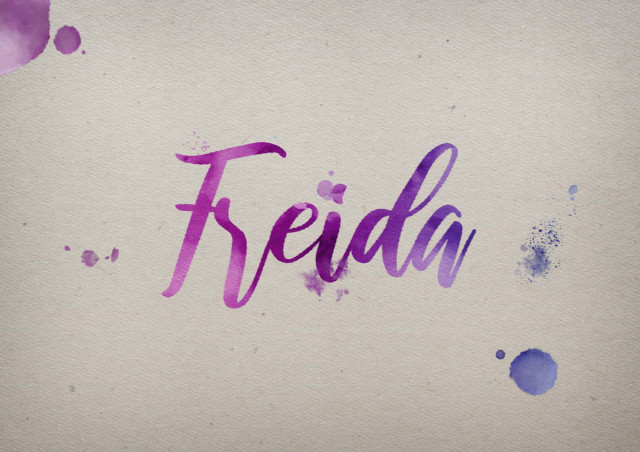 Free photo of Freida Watercolor Name DP