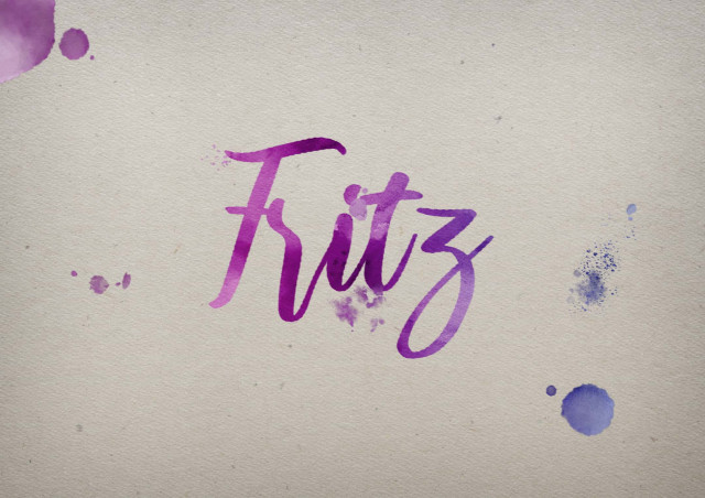 Free photo of Fritz Watercolor Name DP