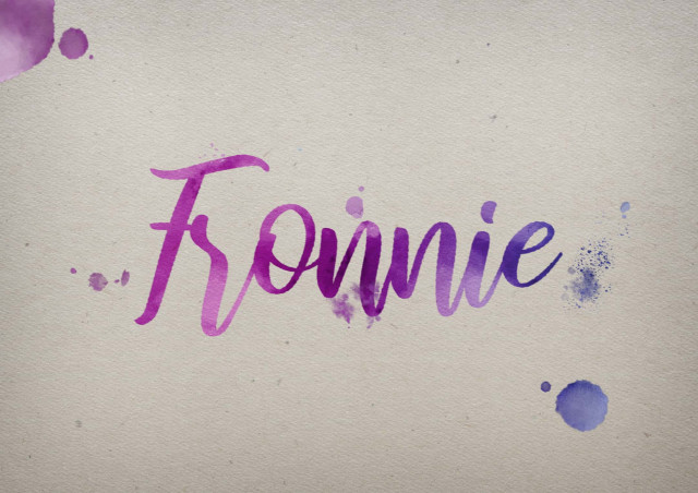 Free photo of Fronnie Watercolor Name DP