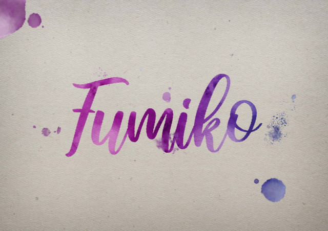 Free photo of Fumiko Watercolor Name DP