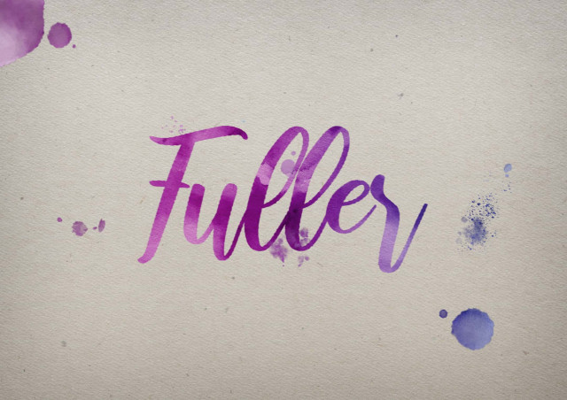 Free photo of Fuller Watercolor Name DP