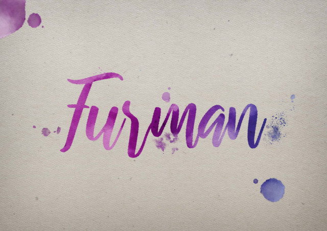 Free photo of Furman Watercolor Name DP