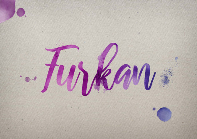 Free photo of Furkan Watercolor Name DP