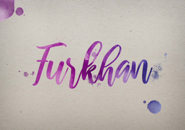 Free photo of Furkhan Watercolor Name DP