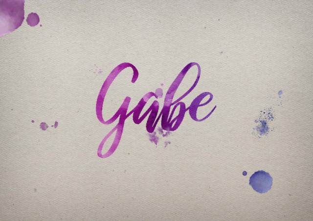 Free photo of Gabe Watercolor Name DP