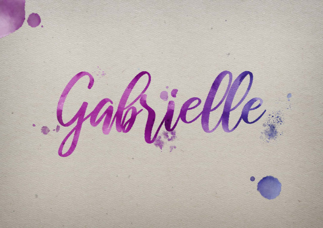 Free photo of Gabrielle Watercolor Name DP