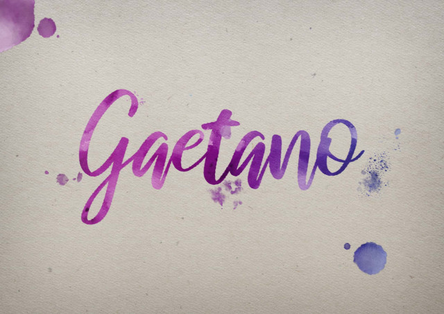 Free photo of Gaetano Watercolor Name DP