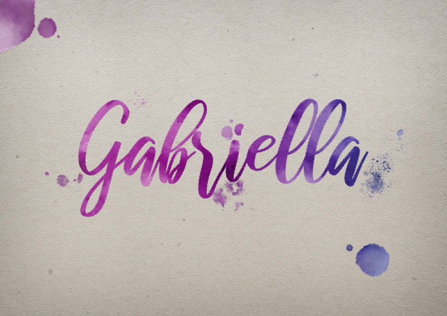 Free photo of Gabriella Watercolor Name DP