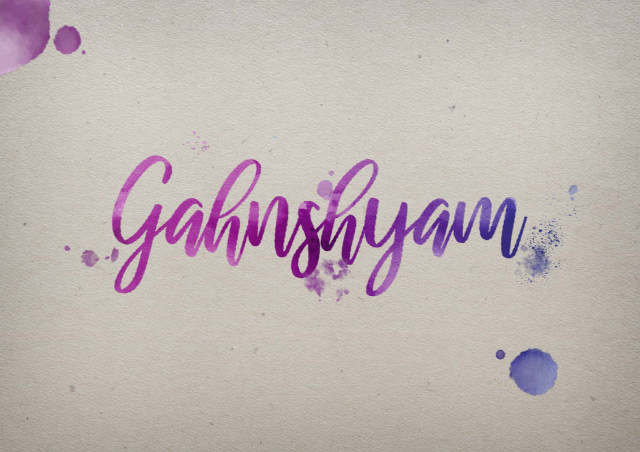 Free photo of Gahnshyam Watercolor Name DP