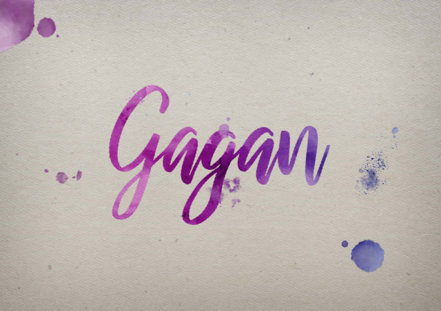 Free photo of Gagan Watercolor Name DP