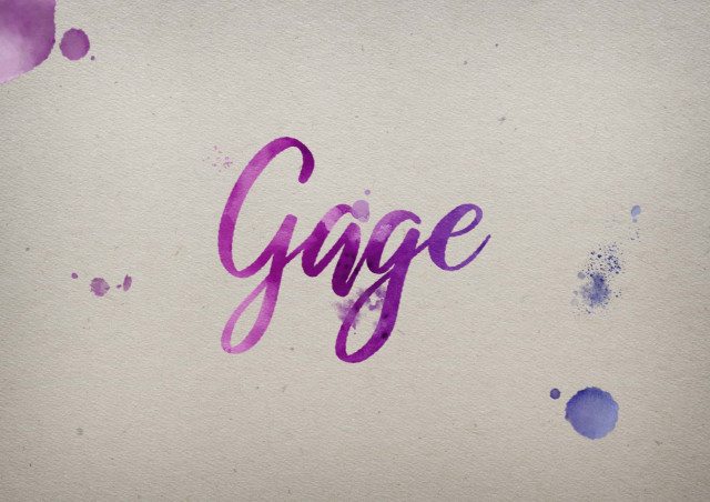 Free photo of Gage Watercolor Name DP