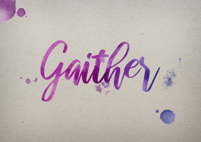 Free photo of Gaither Watercolor Name DP