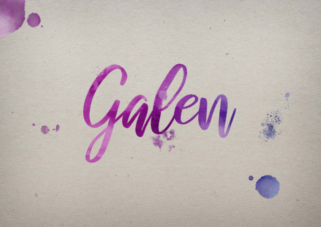 Free photo of Galen Watercolor Name DP