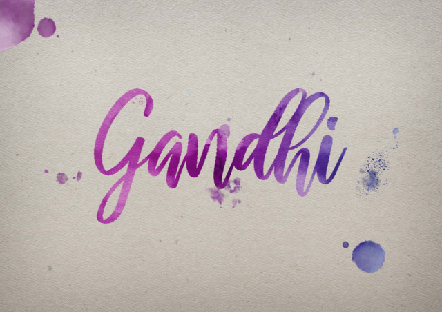 Free photo of Gandhi Watercolor Name DP