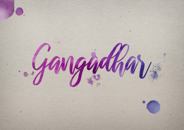 Free photo of Gangadhar Watercolor Name DP