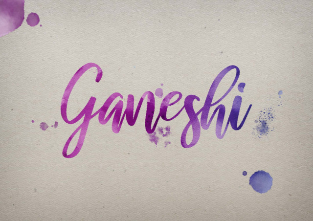 Free photo of Ganeshi Watercolor Name DP