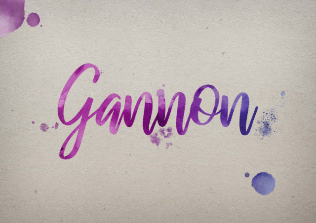 Free photo of Gannon Watercolor Name DP