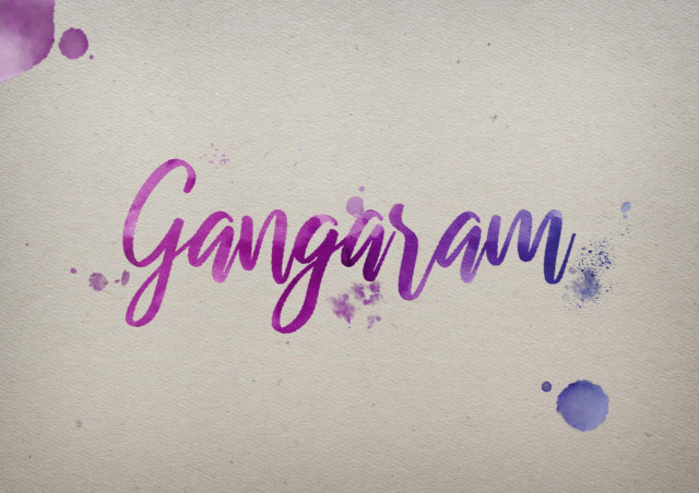 Free photo of Gangaram Watercolor Name DP