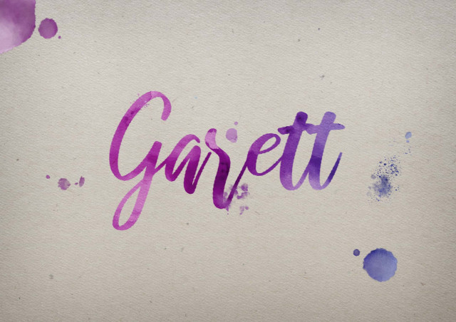 Free photo of Garett Watercolor Name DP