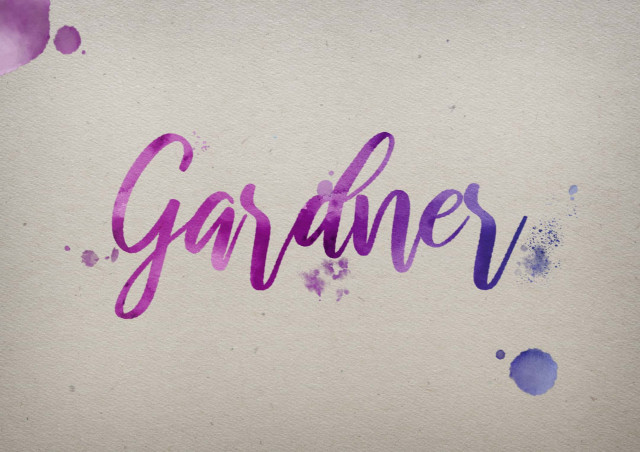 Free photo of Gardner Watercolor Name DP