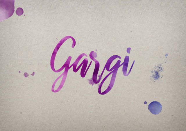 Free photo of Gargi Watercolor Name DP