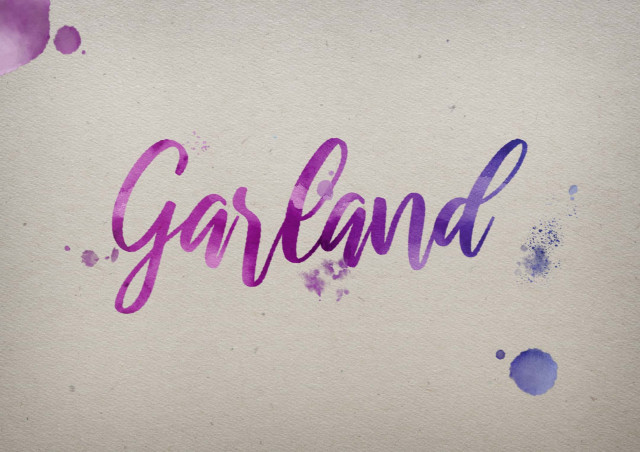 Free photo of Garland Watercolor Name DP